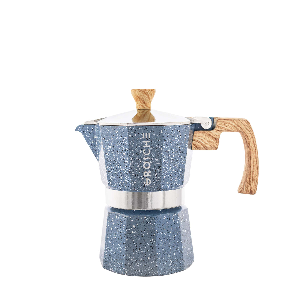 MILANO STONE Stovetop Espresso Maker - Indigo Blue: 6 cup
