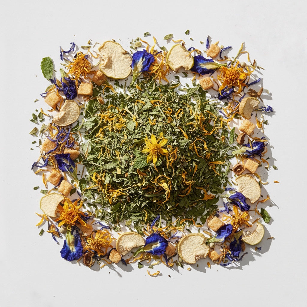 Green tea: Loose green tea leaves rich in antioxidants – fresh and vibrant flavour.
Black tea: Loose black tea leaves – full-bodied aroma for a perfect morning brew.
Herbal tea: Colourful loose herbal tea blend with chamomile, mint, and petals – caffeine-free wellness tea.
Chai: Loose chai tea leaves with spices – aromatic Indian masala tea blend.
White tea: Delicate loose white tea leaves – smooth and subtle premium brew.
Aves Coffee Company. Loose Tea leaves