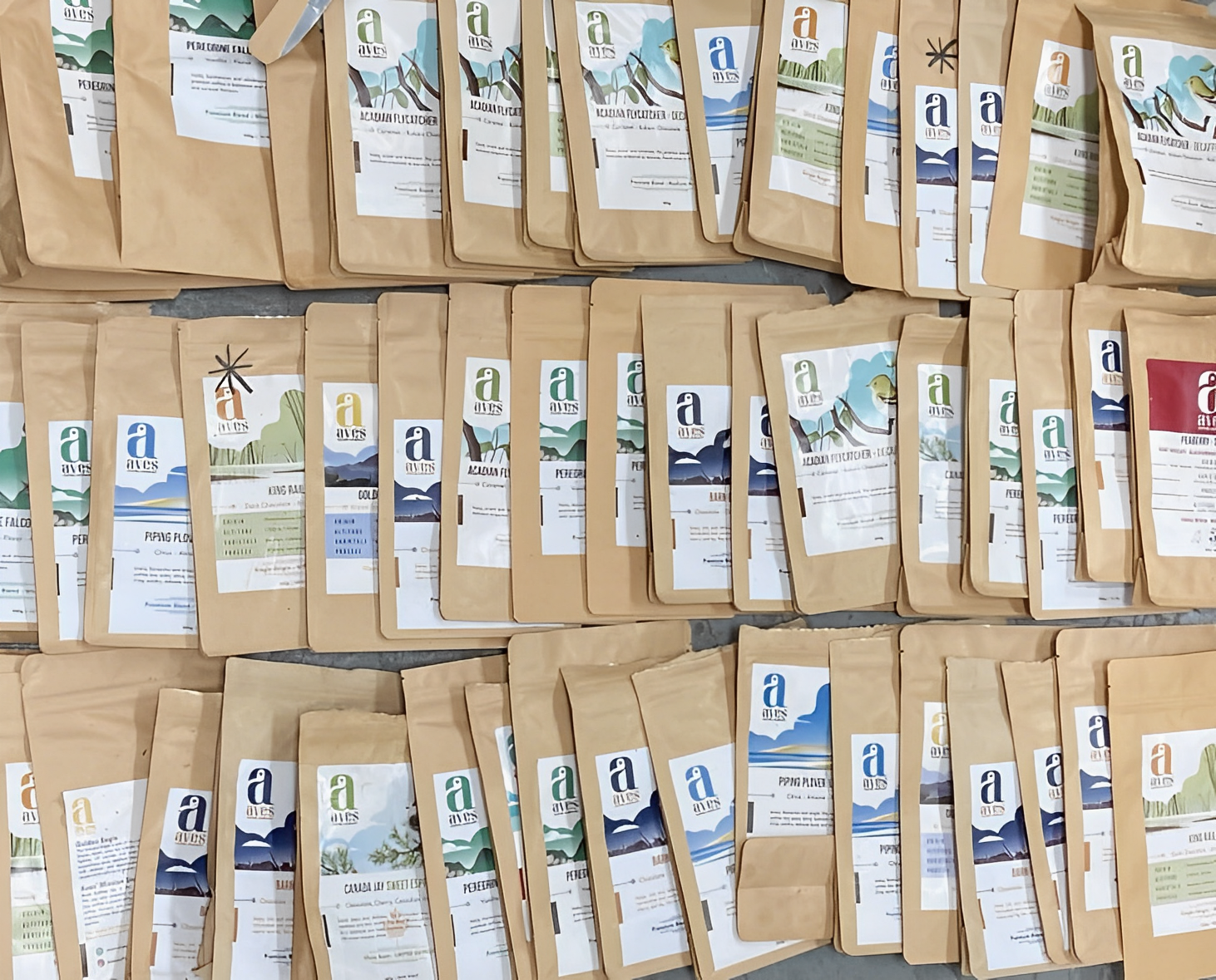 Recycling used coffee bags program by Aves coffee